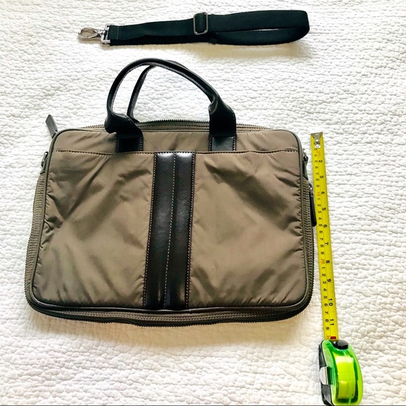 NWOT Bugatchi Nylon/Leather Laptop Bag - Picture 2 of 8